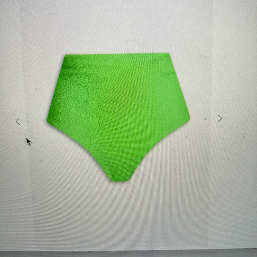 Mara Hoffman Lydia High Waist Bikini Bottom - Lime Green M
